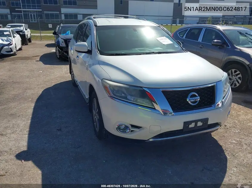 2016 Nissan Pathfinder Sl VIN 5N1AR2MN0GC624817 фото 1