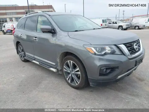 5N1DR2MM2HC647408 — 2017 Nissan Pathfinder, Град, фото до ремонта