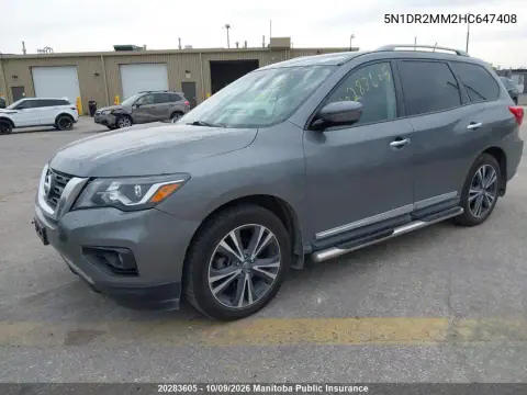 2017 Nissan Pathfinder Platinum VIN 5N1DR2MM2HC647408 фото 3