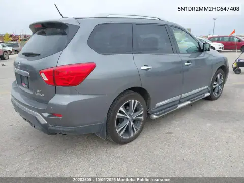 2017 Nissan Pathfinder Platinum VIN 5N1DR2MM2HC647408 фото 5