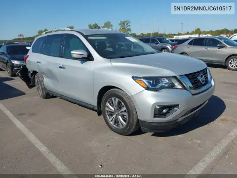 2018 Nissan Pathfinder Sl VIN 5N1DR2MN0JC610517 фото 2