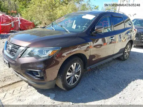 2019 Nissan Pathfinder S VIN 5N1DR2MM5KC607248 фото 3