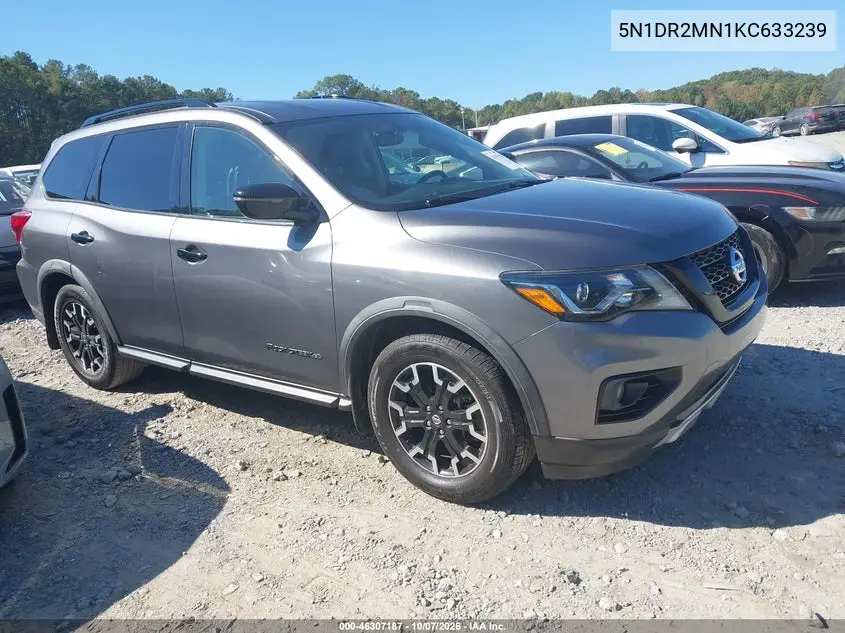 2019 Nissan Pathfinder Sv VIN 5N1DR2MN1KC633239 фото 1