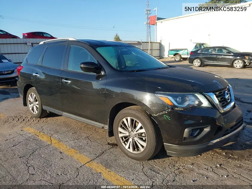 2019 Nissan Pathfinder Sv VIN 5N1DR2MN8KC583259 фото 2