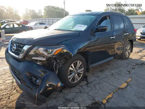 2019 Nissan Pathfinder Sv VIN 5N1DR2MN8KC583259 фото 3