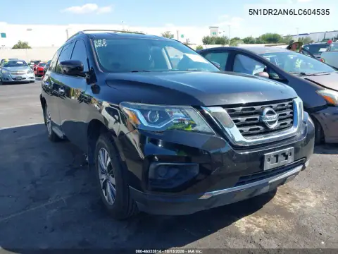 5N1DR2AN6LC604535 — 2020 Nissan Pathfinder, Сзади слева, фото до ремонта