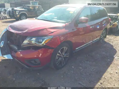 5N1DR2DN7LC631156 — 2020 Nissan Pathfinder, фото 3 с аукциона IAAI, Передняя и задняя части