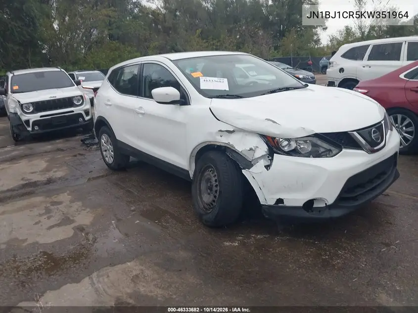 JN1BJ1CR5KW351964 — 2019 Nissan Qashqai, фото 2 с аукциона IAAI, Передняя часть справа