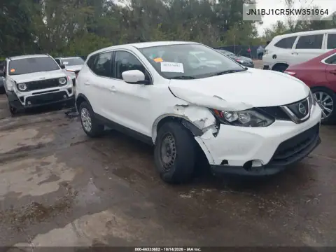JN1BJ1CR5KW351964 — 2019 Nissan Qashqai, Передняя часть справа, фото до ремонта