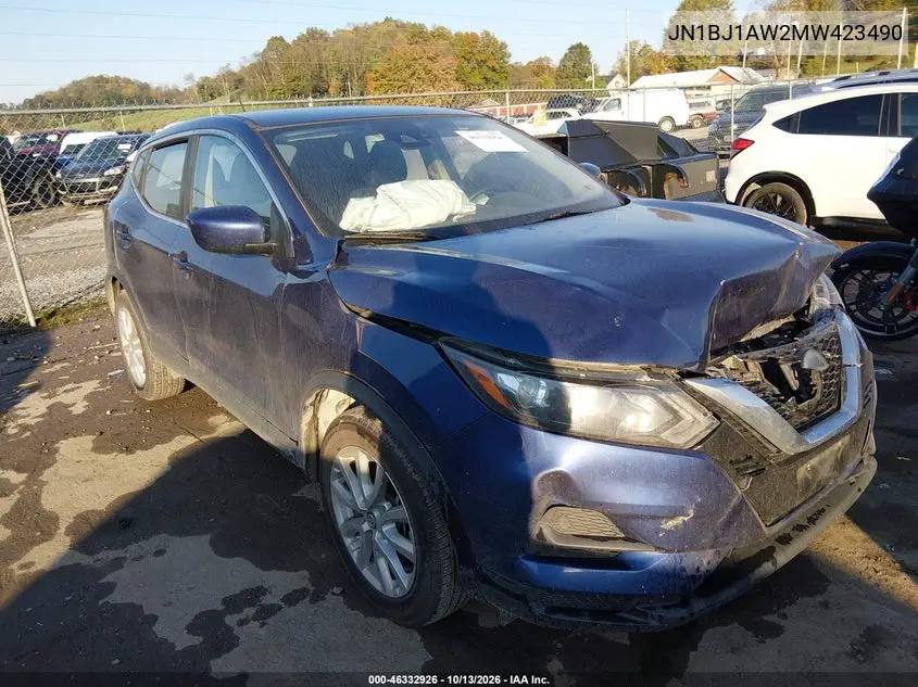 2021 Nissan Rogue Sport S Awd Xtronic Cvt VIN JN1BJ1AW2MW423490 фото 1