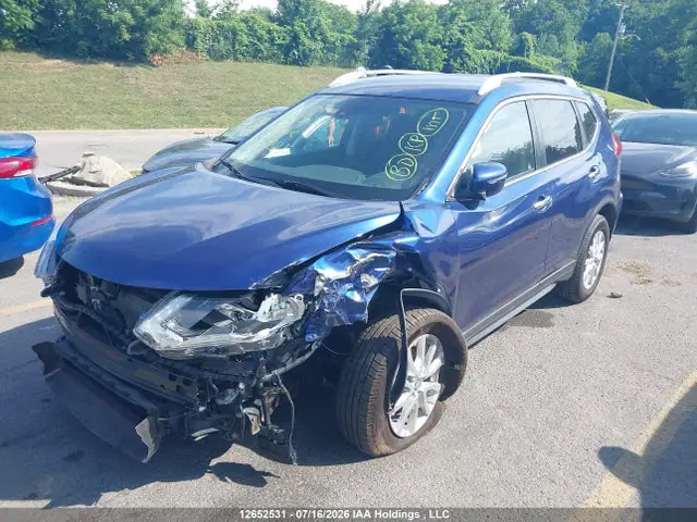 5N1AT2MV8KC727221 — 2019 Nissan Rogue S/SL/SV, фото 2 с аукциона IAAI 29.09.2026, Передняя часть слева