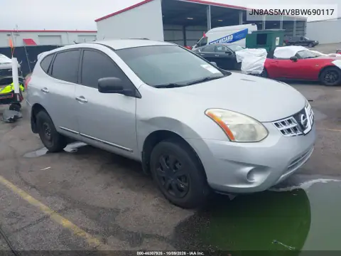 2011 Nissan Rogue S VIN JN8AS5MV8BW690117 фото 2
