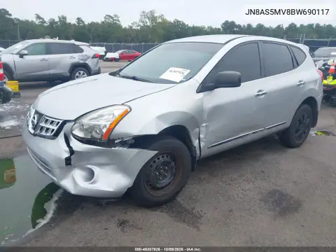 2011 Nissan Rogue S VIN JN8AS5MV8BW690117 фото 3