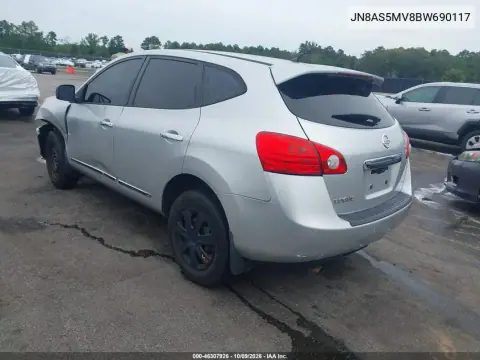 2011 Nissan Rogue S VIN JN8AS5MV8BW690117 фото 4