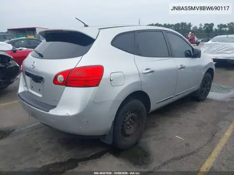 2011 Nissan Rogue S VIN JN8AS5MV8BW690117 фото 5