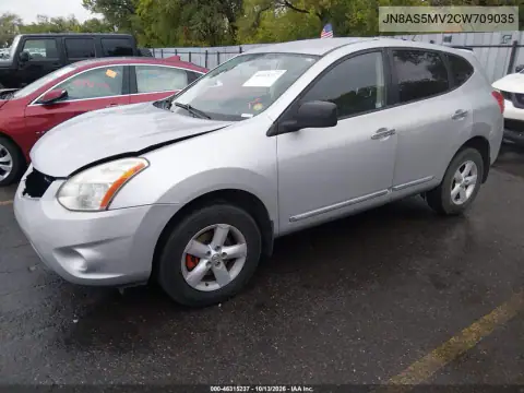 JN8AS5MV2CW709035 — 2012 Nissan Rogue, фото 2 с аукциона IAAI, Передняя часть