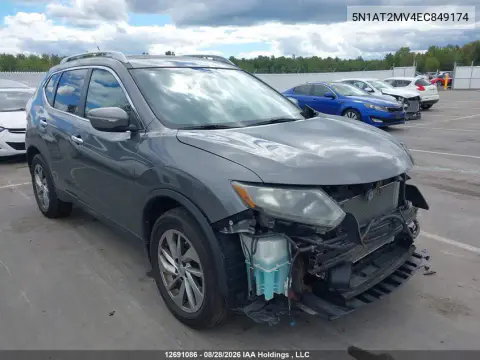 5N1AT2MV4EC849174 — 2014 Nissan Rogue, Передняя часть, фото до ремонта