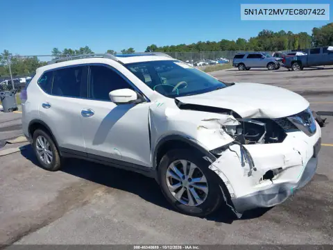2014 Nissan Rogue Sv VIN 5N1AT2MV7EC807422 фото 2