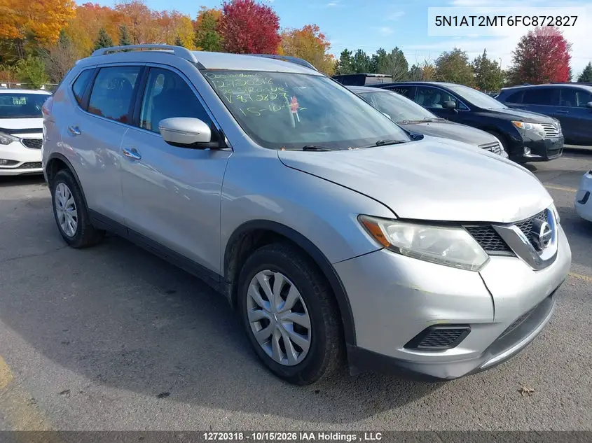 5N1AT2MT6FC872827 — 2015 Nissan Rogue, фото 2 с аукциона IAAI 20.10.2026, Передняя часть
