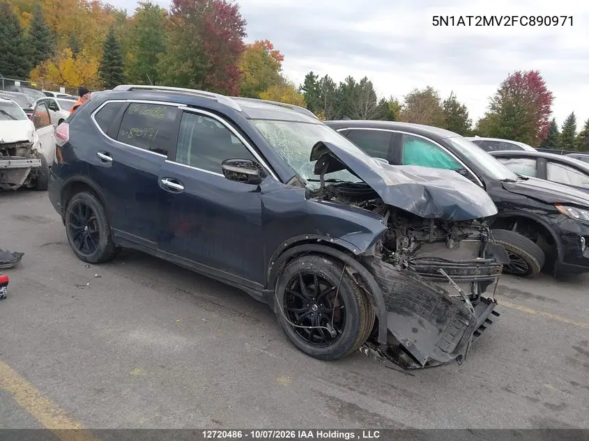 5N1AT2MV2FC890971 Nissan Rogue 2015 — повреждение Передняя часть, фото до ремонта