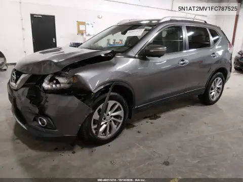 5N1AT2MV1FC787525 — 2015 Nissan Rogue, фото 3 с аукциона IAAI, Передняя часть