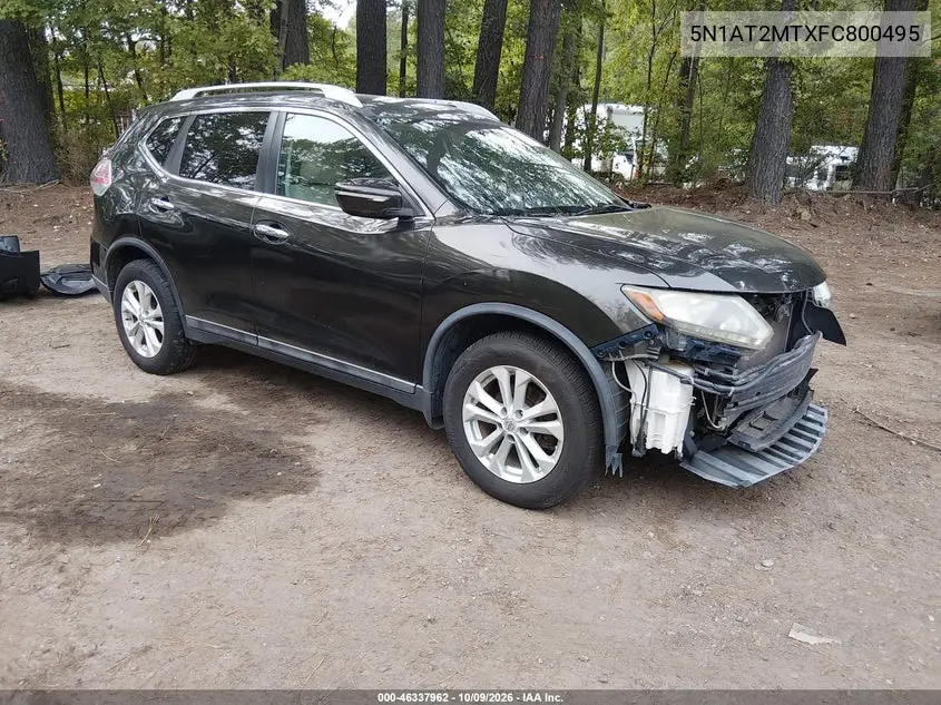 2015 Nissan Rogue Sv VIN 5N1AT2MTXFC800495 фото 2
