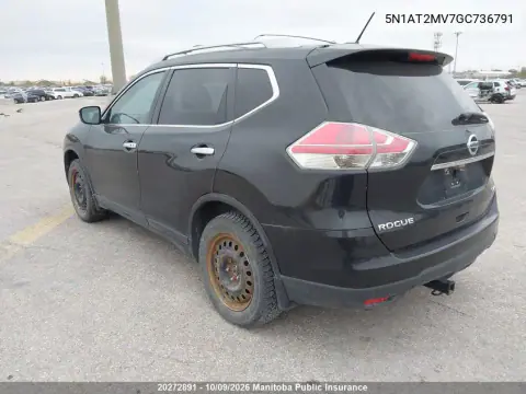 2016 Nissan Rogue Sv VIN 5N1AT2MV7GC736791 фото 3
