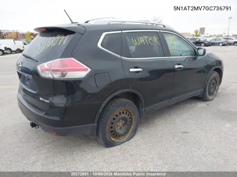 2016 Nissan Rogue Sv VIN 5N1AT2MV7GC736791 фото 4