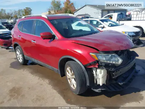 5N1AT2MV5GC882221 — 2016 Nissan Rogue, Передняя часть, фото до ремонта