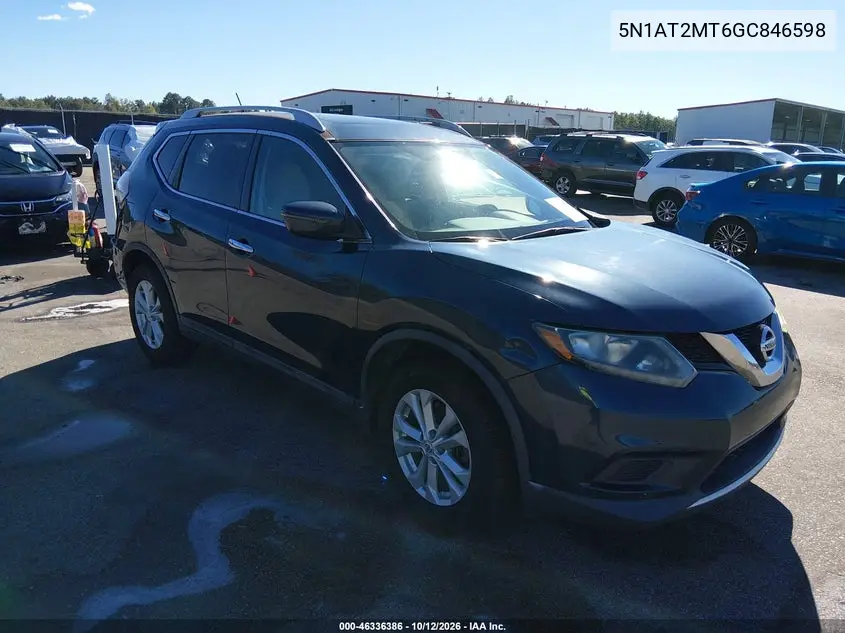 2016 Nissan Rogue Sv VIN 5N1AT2MT6GC846598 фото 1