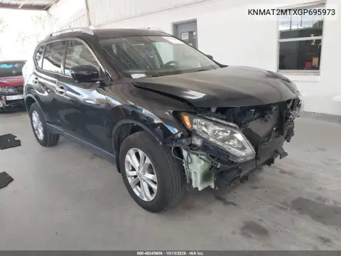 KNMAT2MTXGP695973 — 2016 Nissan Rogue, Передняя часть, фото до ремонта