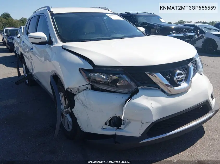 KNMAT2MT3GP656559 — 2016 Nissan Rogue, фото 2 с аукциона IAAI, Передняя часть