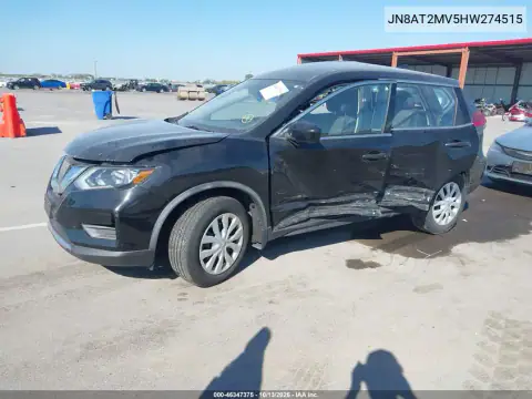 JN8AT2MV5HW274515 — 2017 Nissan Rogue, фото 2 с аукциона IAAI, Боковая часть