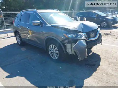 KNMAT2MV9HP611161 — 2017 Nissan Rogue, Передняя часть, фото до ремонта