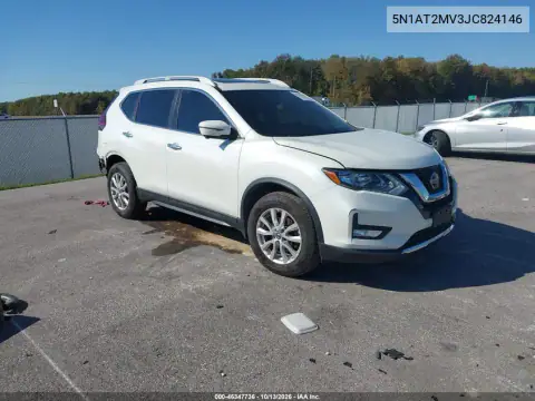5N1AT2MV3JC824146 — 2018 Nissan Rogue, Задняя часть, фото до ремонта