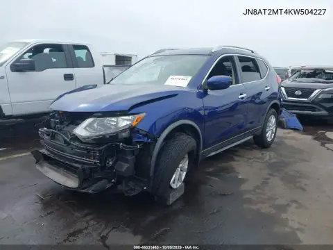 2019 Nissan Rogue Sv VIN JN8AT2MT4KW504227 фото 2
