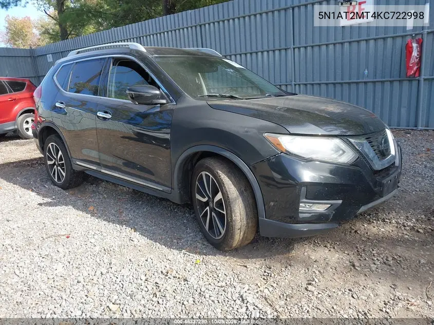2019 Nissan Rogue Sl VIN 5N1AT2MT4KC722998 фото 2