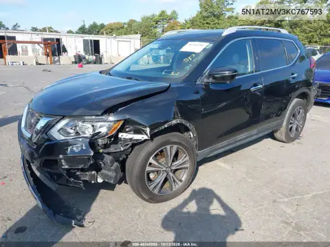 5N1AT2MV3KC767593 — 2019 Nissan Rogue, фото 2 с аукциона IAAI, Передняя часть