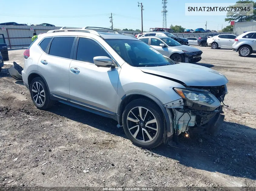 5N1AT2MT6KC797945 — 2019 Nissan Rogue, фото 2 с аукциона IAAI, Передняя часть
