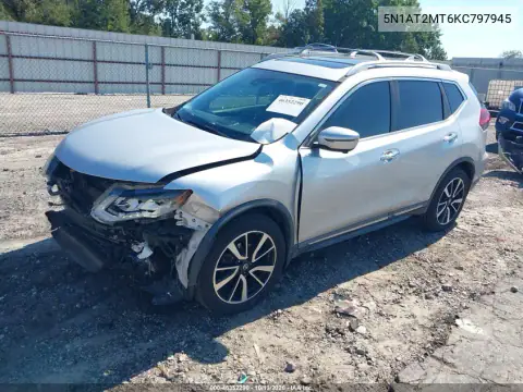 5N1AT2MT6KC797945 — 2019 Nissan Rogue, фото 3 с аукциона IAAI, Передняя часть