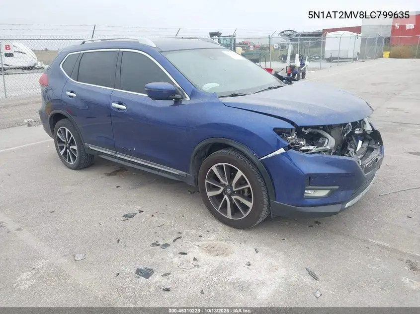2020 Nissan Rogue Sl Intelligent Awd VIN 5N1AT2MV8LC799635 фото 2