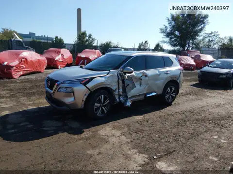 JN8AT3CBXMW240397 — 2021 Nissan Rogue, фото 3 с аукциона IAAI, Боковая часть
