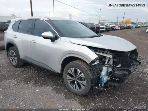 JN8AT3BB3MW214953 — 2021 Nissan Rogue, Передняя часть, фото до ремонта
