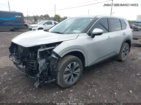 JN8AT3BB3MW214953 — 2021 Nissan Rogue, Передняя часть, фото до ремонта