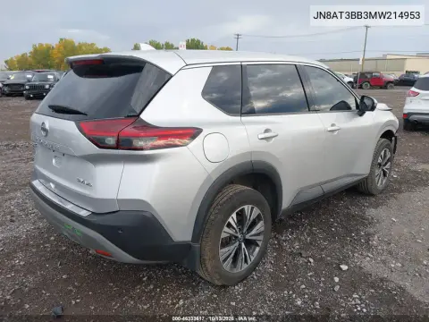 JN8AT3BB3MW214953 — 2021 Nissan Rogue, Передняя часть, фото до ремонта