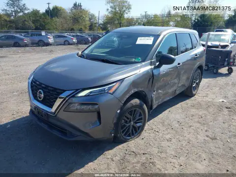 5N1AT3AA9MC821375 — 2021 Nissan Rogue, фото 3 с аукциона IAAI, Левый бок