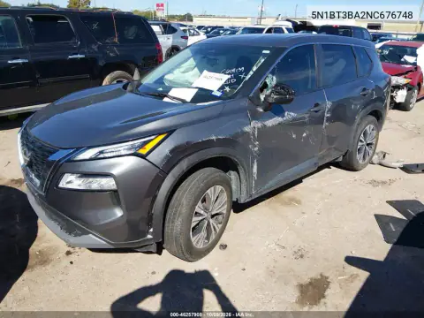 2022 Nissan Rogue Sv Fwd VIN 5N1BT3BA2NC676748 фото 2