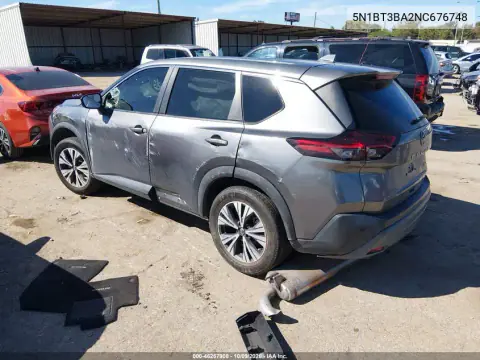 2022 Nissan Rogue Sv Fwd VIN 5N1BT3BA2NC676748 фото 3
