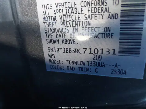 2024 Nissan Rogue Sv Intelligent Awd VIN 5N1BT3BB3RC710131 фото 10