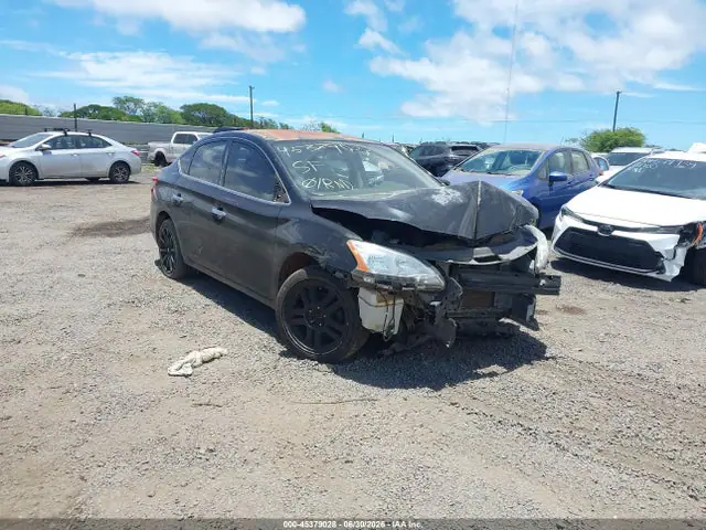 3N1AB7AP3FY257951 — 2015 Nissan Sentra S, Передняя часть (Front End), фото до ремонта